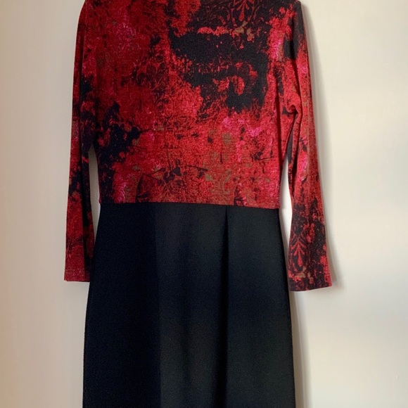 Karkass - 🇨🇦 Canadian designer - Long sleeves velvety black and red dress - Picture 7 of 7
